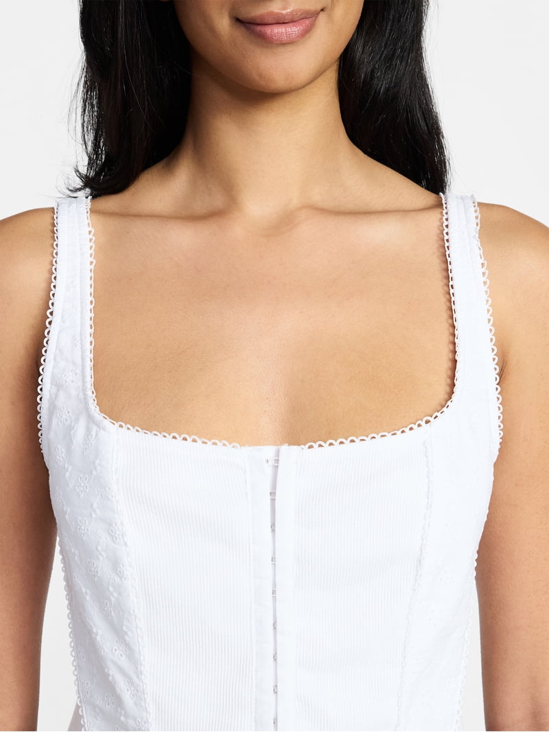 キャミソール melt the lady eyelet corset camisole Madden NYC Women's Eyelet Corset Top, Sizes XXS-XXL - Walmart.com