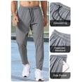 thumbnail image 4 of Pantalones de chándal para hombre Pantalones de chándal ligeros con bolsillos Running Workout Athletic, 4 of 7
