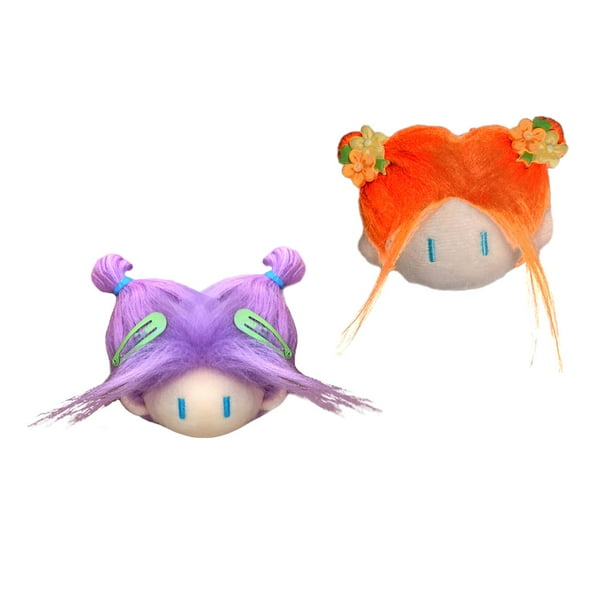 2 Llaveros Con Forma De Cabeza De Muñeca Para Regalar En Fiestas, Colgantes Y Bolsos
