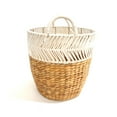 thumbnail image 2 of Hometrends Woven Fabric Rope & Water Hyacinth Storage Basket, Large, 2 of 6