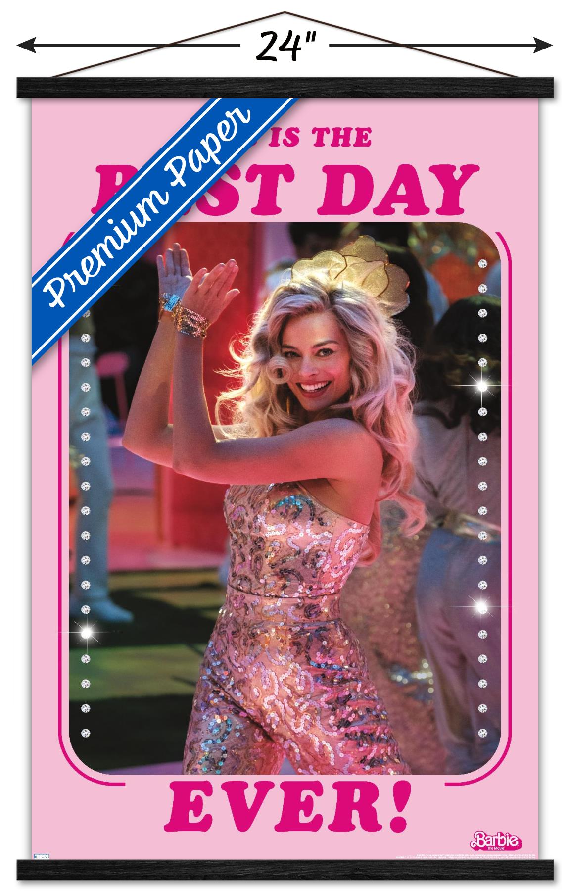 Mattel Barbie: The Movie - Best Day Ever Wall Poster with Magnetic Frame, 22.375" x 34"