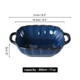 thumbnail image 3 of Qeeadeea Rectangular Lasagne Pan With Handle, Small Ceramic Bakeware Pan For 1 Person, Porcelain Baking Dish Oven Proof-blue-21x16.5x5cm, 500ml, 3 of 7