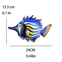 Guanhe Metal Fish Art Wall Decor Ocean Beach Swimming Pool Garden Decoration Indoor Outdoor Sculpture Statue Christmas Gifts 1PC
