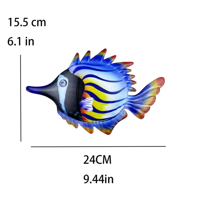 Birdeem Poisson Simulation Fer Long Bouche Poisson Décoration Murale en Métal Pendentif Produits en Métal