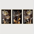 thumbnail image 1 of Modern Abstract Black Golden Flower Luxury Wall Art Canvas Painting Art, 3pcs , For Living Room Cuadros Decor, No Frame, 15.7*23.6in/40cm*60cm, 1 of 4
