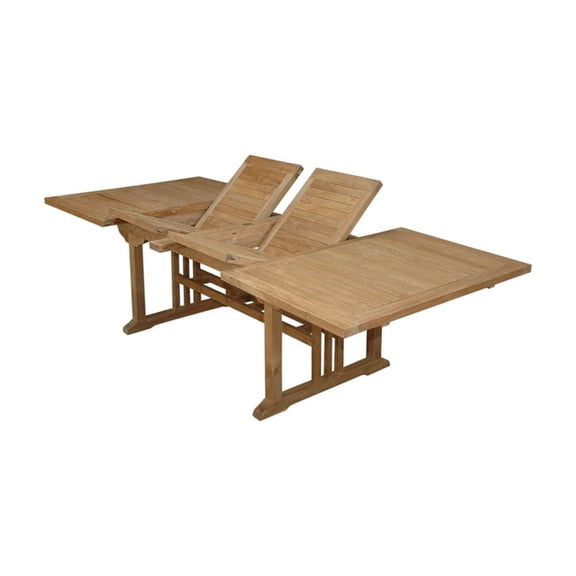 Teak Extension Dining Table - Solid Wood, Seats 12-14, Outdoor Patio