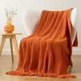 thumbnail image 2 of Dark Grey Throw Blanket for Couch, Decorative Knit Grey Blanket with Tassels, Soft Warm Cozy Couch Throw Blankets, 50" x 60", 2 of 5