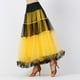 thumbnail image 5 of de baile de salón s con gradas de columpio largo para mujer Vestido con capas de ropa de baile Amarillo Colcomx vestido de baile latino, 5 of 8