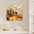 thumbnail image 4 of 10 Inch Wall Clock Battery Operated Square Clock for Office, Kitchen, Outdoor, Living Room,Watercolor Golden Retriever Dog with Butterfly Animals Delicate, 4 of 4