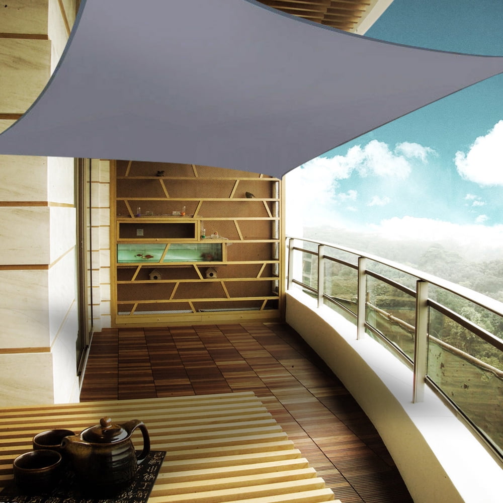 Sun Shade Sail Rectangle 6.5/10/12/13/16FT Waterproof Outdoor Garden Patio Party Sunscreen Awning Canopy 98% UV Block With Free Rope