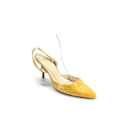 

Pre-owned|Kate Spade New York Womens Patent Leather Slingback Mustard Size 8B