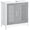 White+gray, variant on Farmhouse Wall Mounted Medicine Cabinet with Open Shelf and Adjustable Shelf, White MDF Bathroom Storage Cabinet for Laundry Room, 22.75 W x 7.75 D x 24.25 H