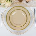 thumbnail image 6 of Balsa Circle 10 Taupe 7" Disposable Round Plastic Dessert Plates Gold Rim, 6 of 8
