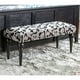 Furniture of America Banc d'Accent Floral en Tissu Contemporain Sela en Noir – image 1 sur 4