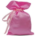 thumbnail image 2 of 50 Satin Drawstring Gift Pouch Small Wedding Party Favors Bag - 8" x 10" inches Baby Shower Thank You Pouches- Baby Pink, 2 of 2