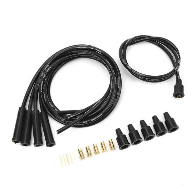 HIGH EFFICIENCY STABLE IGNITION 8MM SPARK PLUG WIRE SET FOR CLASSIC CARS