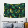 thumbnail image 5 of Easygdp Peacock Feathers2 Tapestry Wall Hanging, Wall Tapestries for Bedroom Aesthetic Living Room Office Decor 60x40in, 5 of 8