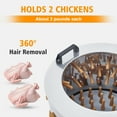thumbnail image 3 of Heavy-Duty Poultry Processing – Electric Chicken Plucker Machine – 550W, 280RPM, 20 Inch Stainless Steel Drum, 106 Soft Fingers, GFCI Waterproof, Wheels, 120V, Orange, 3 of 7