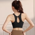 thumbnail image 5 of Women's Sports Bra Fixed Cup Slim Strap Yoga Bra Vest, Seamless Wireless Padded Fitness Underwear, Breathable High Elasticity Workout Bralette, Thin Strap Supportive Gym Tank Top, Yoga Cami Bra, 5 of 5