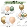 thumbnail image 3 of 152 juegos de globos verdes vintage, decoraciones para fiestas, decoraciones para fiestas de cumpleaños, baby showers, despedidas de soltera, suministros para fiestas de bautismo, globos verde oliva, 3 of 5