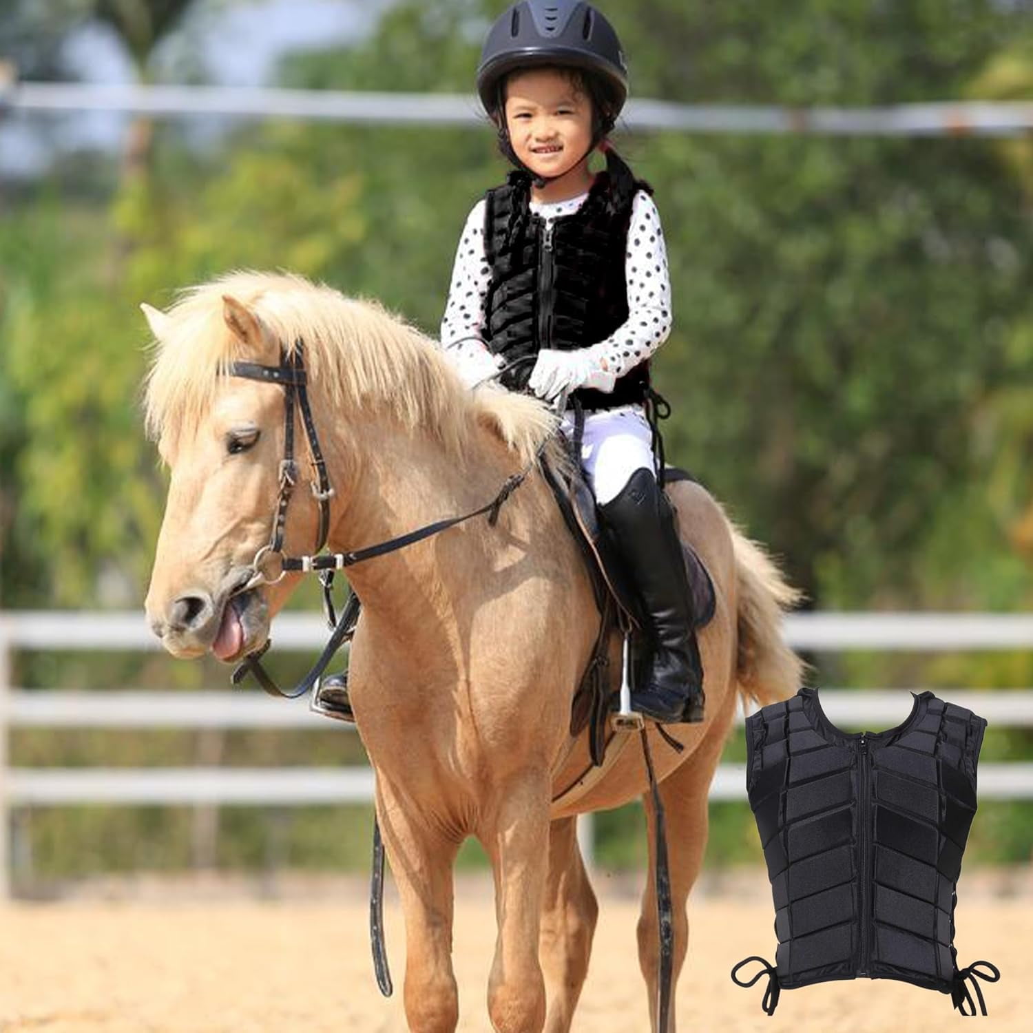 Kids Horse Riding Protective Vest:Equestrian Safety Vest for Riding Training,Equestrian Vest Body Protector Gear,Horse Riding Vest for Boys Girls,Comfortable,Shock Absorption