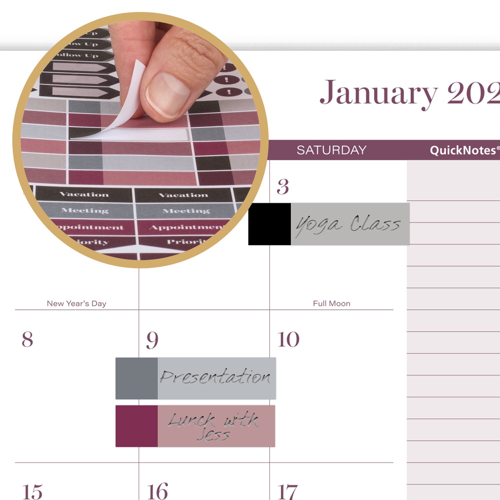 Cambridge Facet 2026 Customizable Weekly Monthly Planner Small 5 12 x 8 12 -