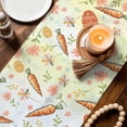 thumbnail image 4 of Table Runner - 72 Inch Long, Spring Easter Kitchen Dining Table Runner Dresser Scarves, Bunny Carrots Eggs Floral Botanical Colorful Farmhouse Decor for Coffee Tables Wedding Party Banquet, 4 of 8