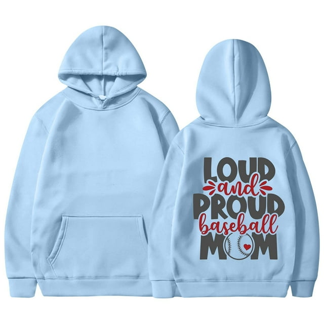 WEAIXIMIUNG Off The Shoulder Sweatshirt Women's Baseball Lettering Slogan Print Pocket Drawstring Print Hoodie