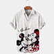 thumbnail image 1 of Disney Anime 3D Mickey Mouse Print Men Shirt Summer Loose Short Sleeve Casual Shirt Hawaiian Shirt Shirt Top Plus Size Hot Sale5XL Gao Jinjia LED, 1 of 2