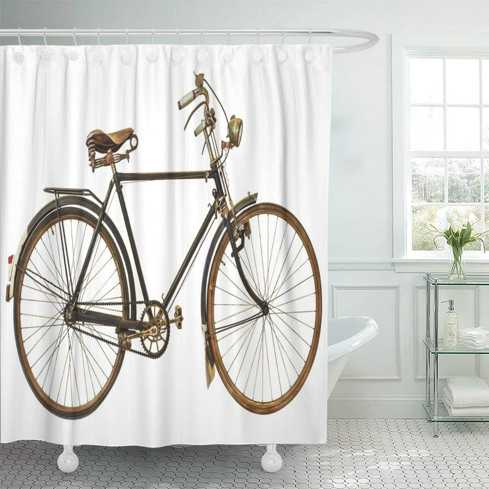 CYNLON Cycle Black Old Vintage Rusted Bicycle White Bike