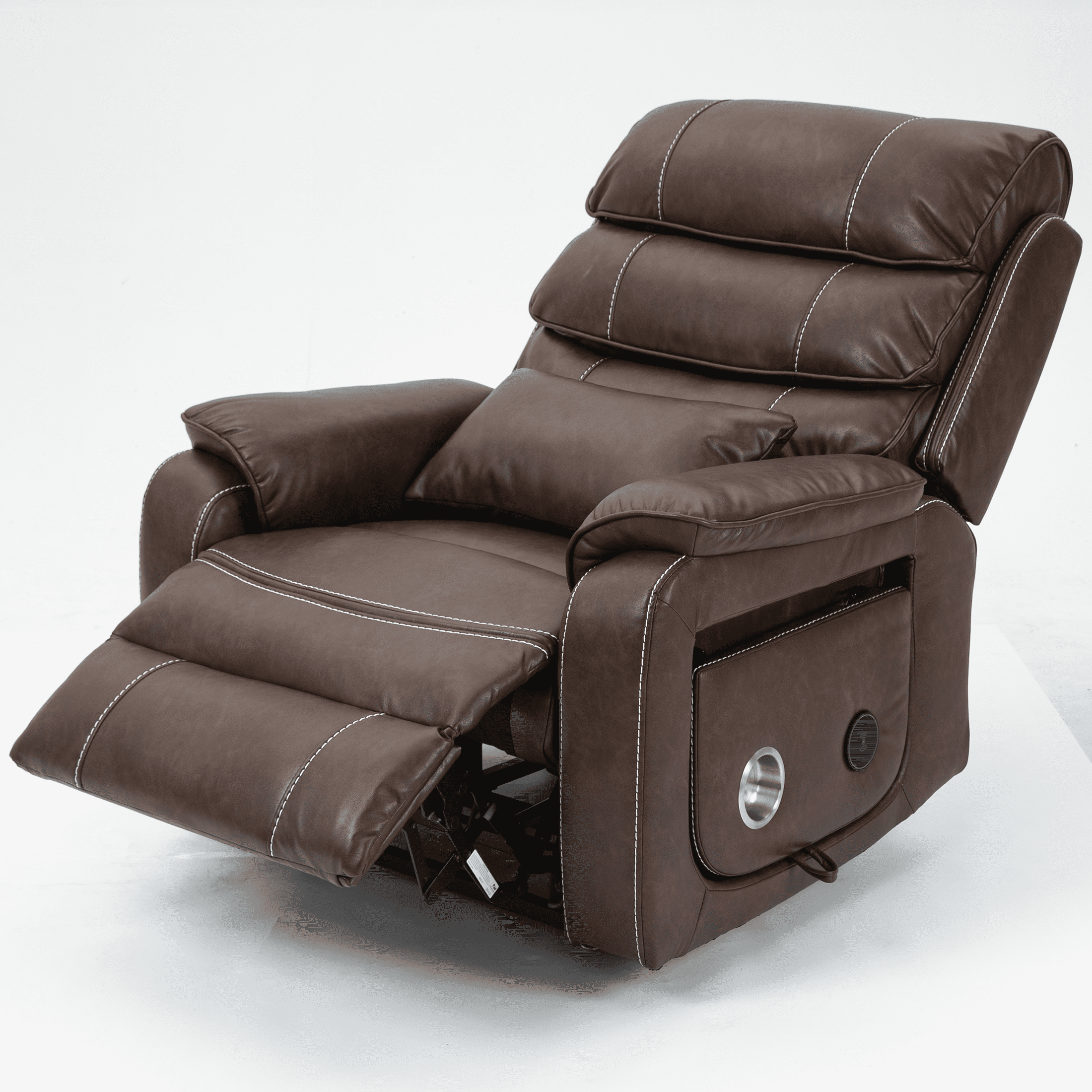 BTMWAY Lift Chairs for Elderly, Electric Power Lift Recliner with Heat Therapy and Massage Function, Heavy Duty Recliner Sofa with Cup Holders, USB Chaiging Port and Side Pocket for Living Room, Brown