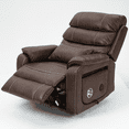 thumbnail image 2 of BTMWAY Lift Chairs for Elderly, Electric Power Lift Recliner with Heat Therapy and Massage Function, Heavy Duty Recliner Sofa with Cup Holders, USB Chaiging Port and Side Pocket for Living Room, Brown, 2 of 8