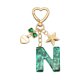 thumbnail image 1 of Llavero de Letra Inicial Lindo Uxcell para Mochila, Billetera, Llaves de Coche, Letra N Verde, 1 of 7
