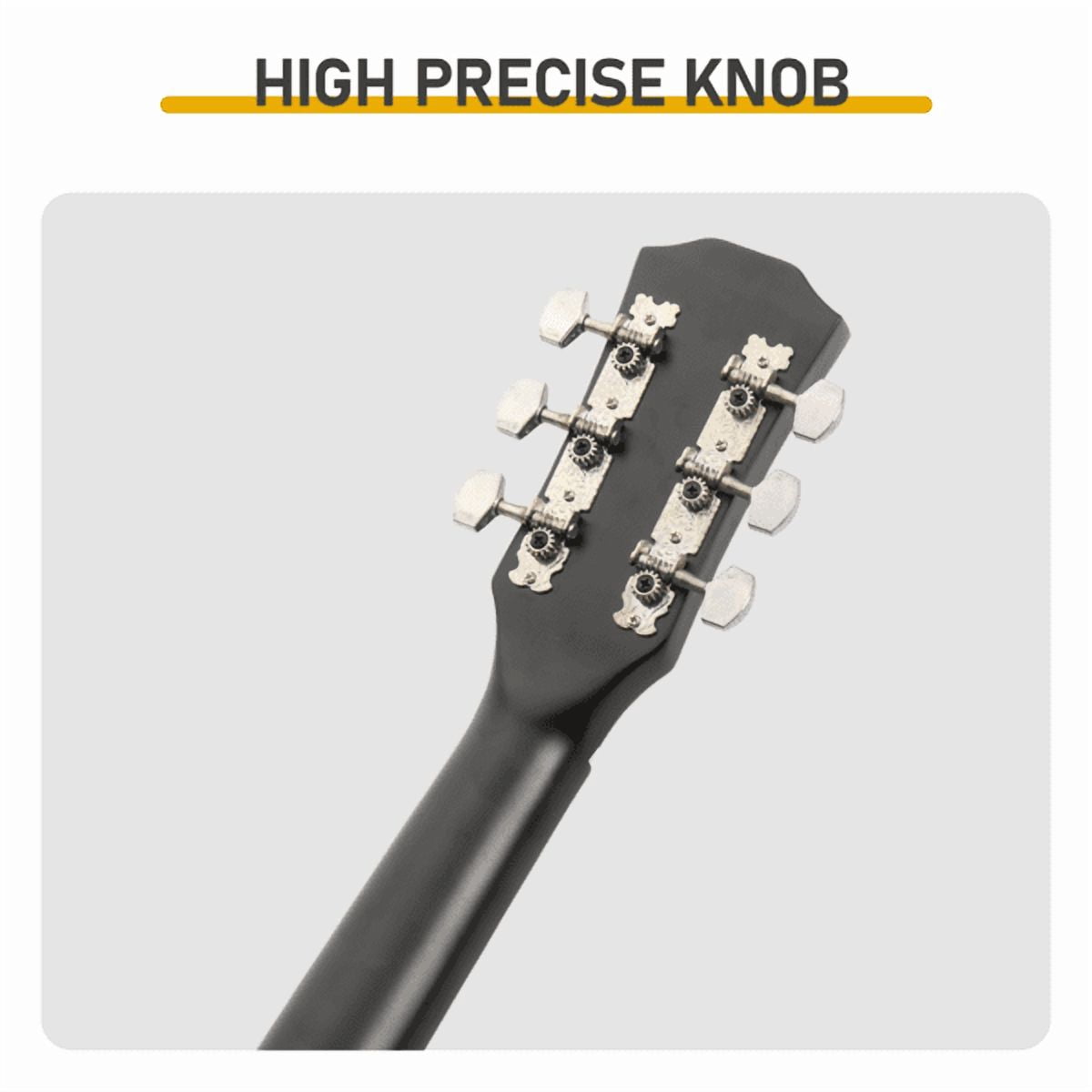 41in Dreadnought Barrel-shaped Cutaway Acoustic Guitar, Matte black