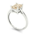 thumbnail image 2 of Solitaire Engagement Ring for Women - 2ct Natural Morganite in 14K White Gold Promise Ring, 2 of 5
