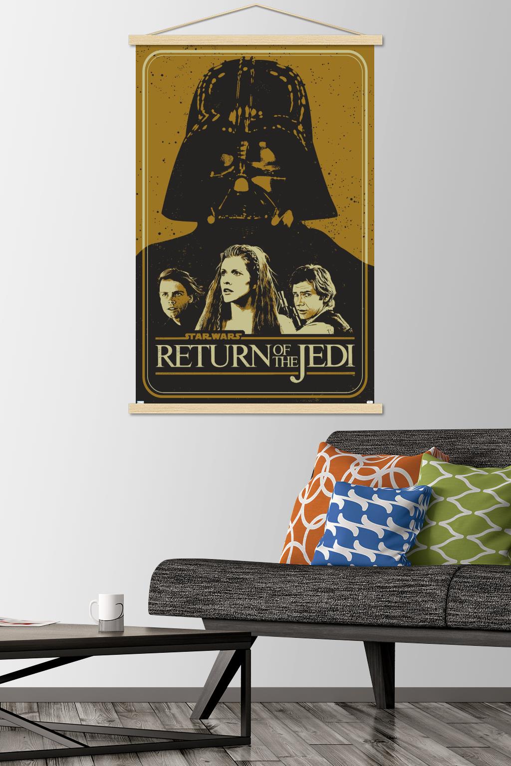 Star Wars: Return of the Jedi - Gold Illustration Wall Poster with Magnetic Frame, 22.375" x 34"