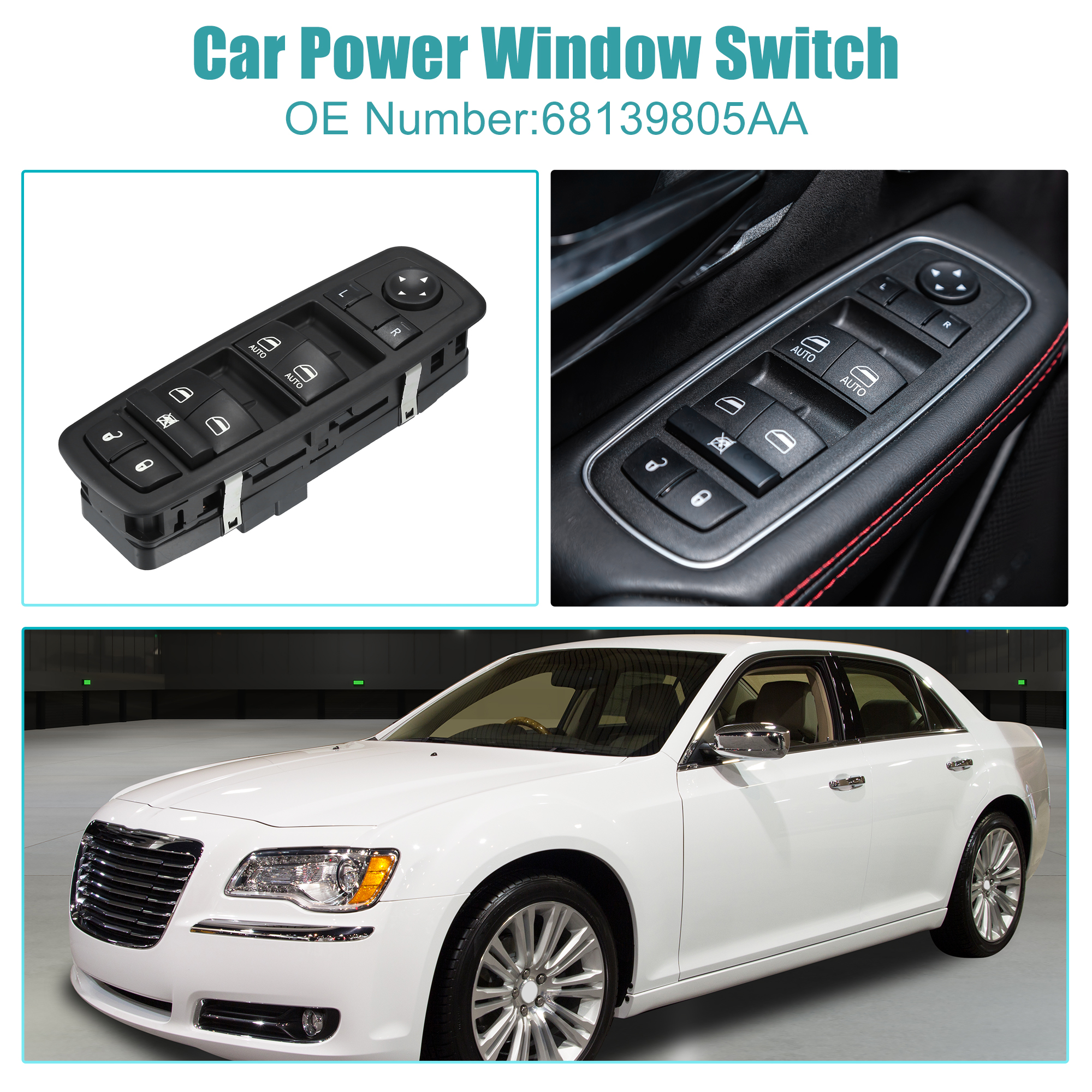 Unique Bargains Front Left Driver Side Power Window Switch Fit for Dodge Charger 2013-2014