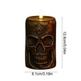 thumbnail image 3 of Halloween Skull Night Light Golden Decorative Lamp Holiday Atmosphere Light, 3 of 6