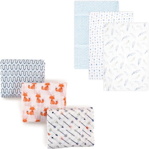 Hudson Baby Boys' Muslin Swaddle Blanket