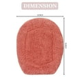 thumbnail image 3 of Home Weavers Luxury Collection Rugs Toilet Lid Seat Cover, Elastic Edges, 100% Cotton Soft Universal Fit for Standard Round Elongated BathRoom Bowl Lids, Washable, 18"x18" Toilet Lid Cover, Coral, 3 of 4