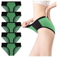 thumbnail image 1 of WZXFASHION Culottes Unies Patchwork pour Femmes sous-Vêtements Bikini Vert TG, 1 of 9