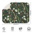 thumbnail image 2 of 2pcs flower Print Kitchen Drying Mat Set, Super Absorbent Microfiber Dish Drying Pad with Wildflower & Floral Design, Heat Resistant Countertop Mat for Dishes, Gift for Home Cooks, 2 of 3