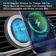 thumbnail image 3 of C3-YH Cargador de coche inalámbrico magnético 15W Car Phone Mount Air, 3 of 8