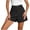 14a# Black, variant on Womens Shorts Dressy High Waisted Wide Leg Tailored Shorts Pleated Business Casual Work Trouser Shorts Without Belts Black S