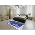 thumbnail image 4 of Ahgly Company Indoor Square Patterned Sapphire Blue Area Rugs, 4' Square, 4 of 6