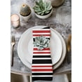 thumbnail image 2 of Black Red Striped Cloth Napkins Set of 8 Reusable Dinner Napkins, Horizontal Lines Simple Minimalist Cocktail Napkin Washable Table Napkins for Wedding/Holiday Party/Baby Shower 20"x20", 2 of 7