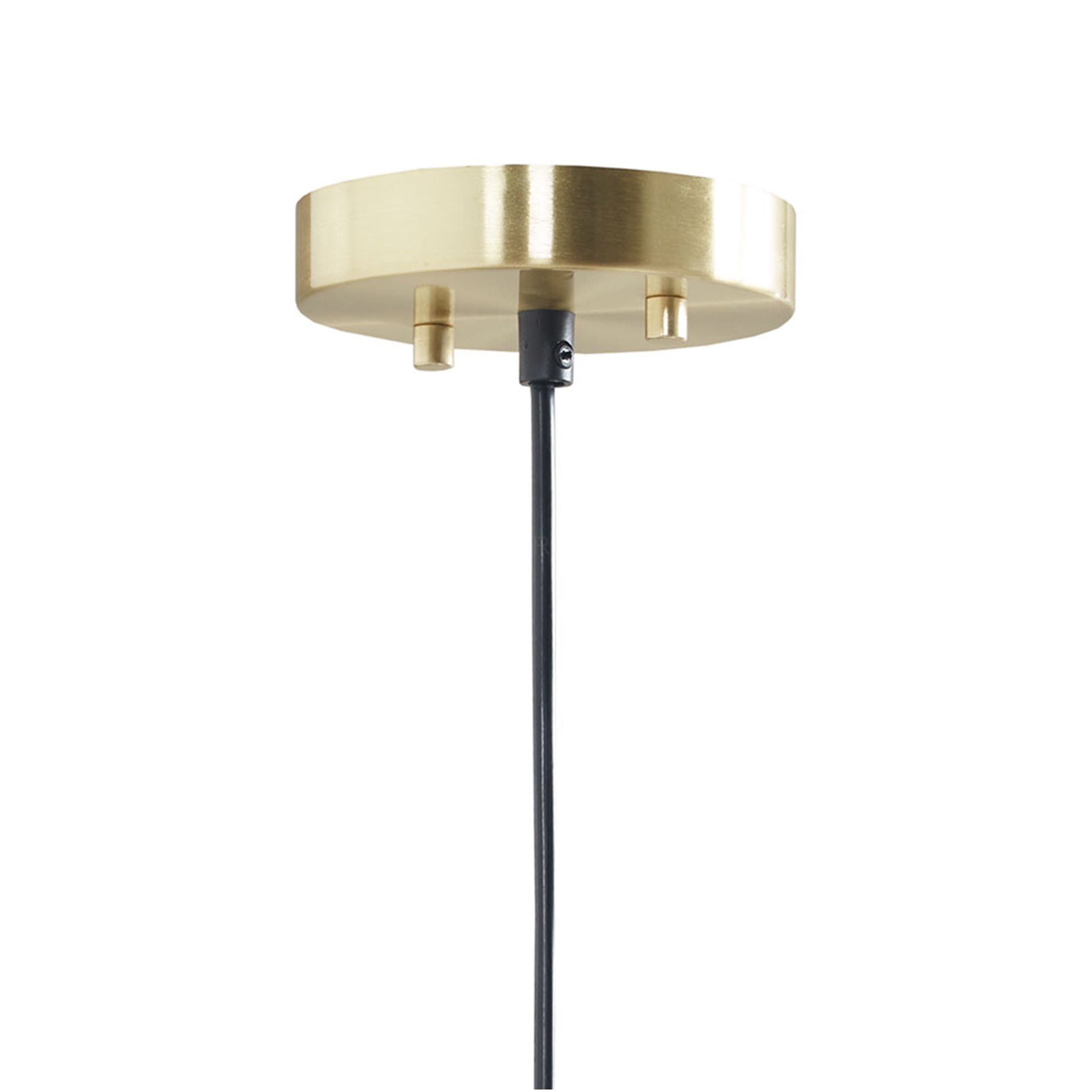 JERFIT Modern Double Layer Pendant Light Fixture, Gold and White Metal Ceiling Light for Kitchen Island Dining Room, Dimmable Hanging Light with 43" Cord, 1 Bulb E26 Base (Bulb Not Included)