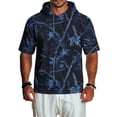 thumbnail image 2 of Men's Adjustable Drawstring Hood Sweatshirt Allover Tree Camo Print Daily Outdoor Top, 2 of 8