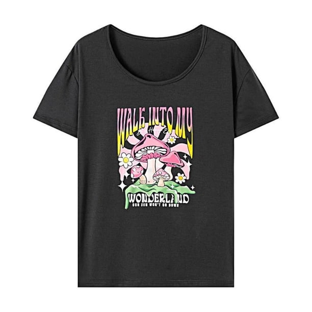 Camiseta básica para mujer, disfraz de ropa deportiva, cuello redondo, para viajes deportivos S