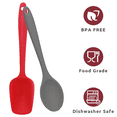 thumbnail image 3 of Juego de mini utensilios de cocina de 2 piezas, herramientas de cocina de silicona con espátulas, 3 of 5